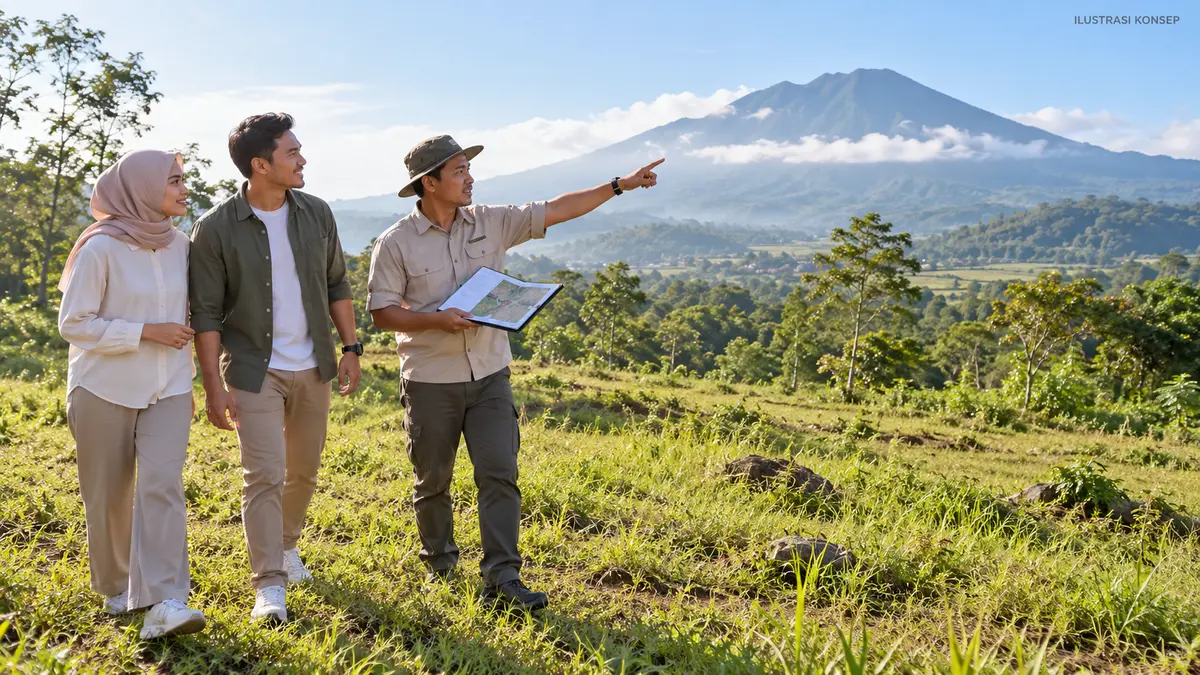 Survei lokasi Harmoni Hanjawong Village Sukamakmur