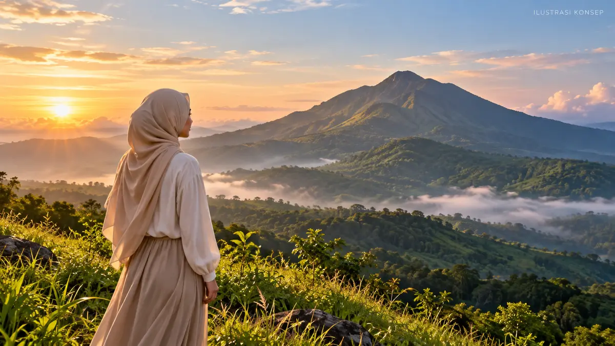 View Gunung Hanjawong dari konsep kawasan Harmoni Hanjawong Village